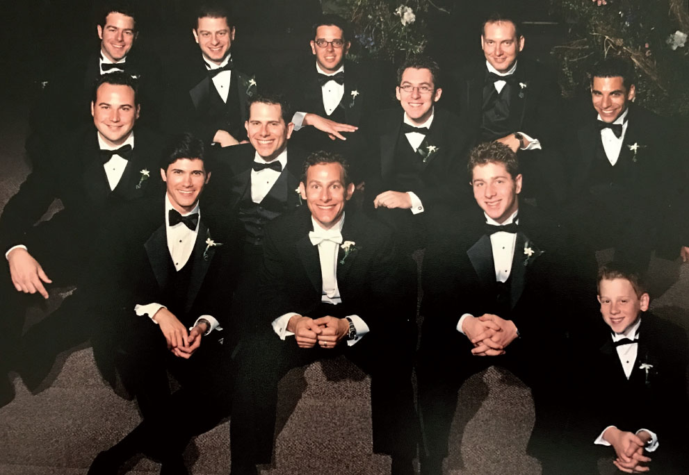 Jon Dwoskin with Group of men in tuxedos