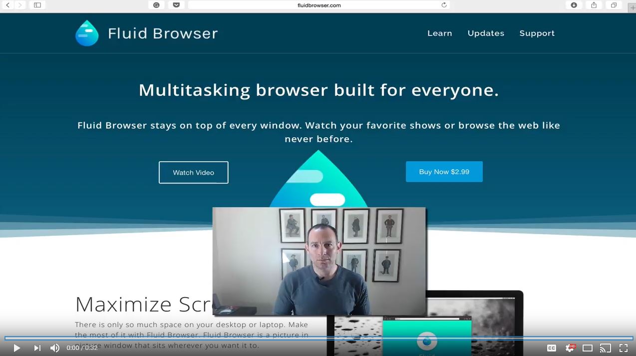 fluid browser blank video