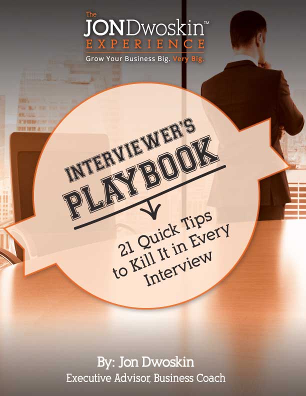 Jon Dwoskin's Interviewers Playbook - eBook Cover