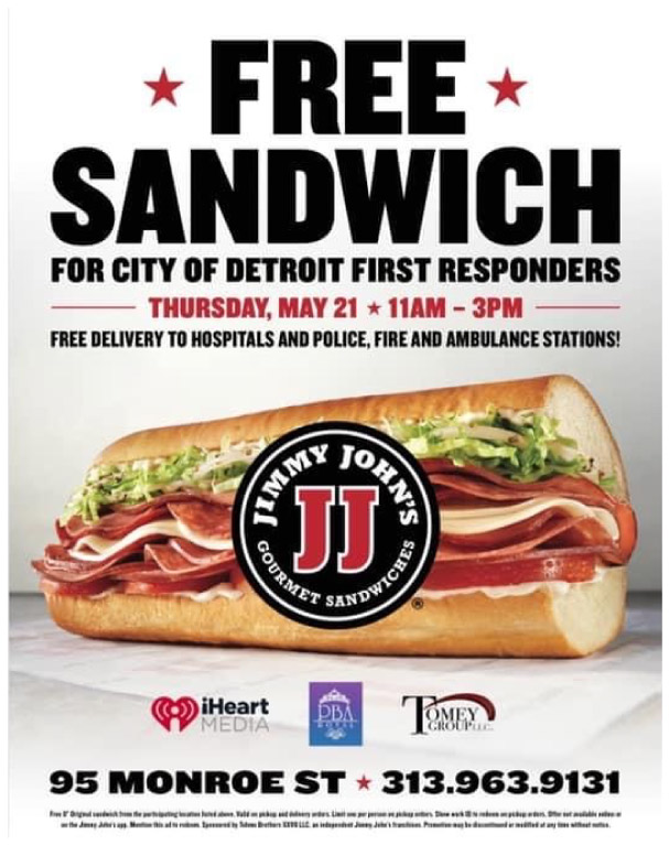 Jimmy John's Free Sandwich Graphic
