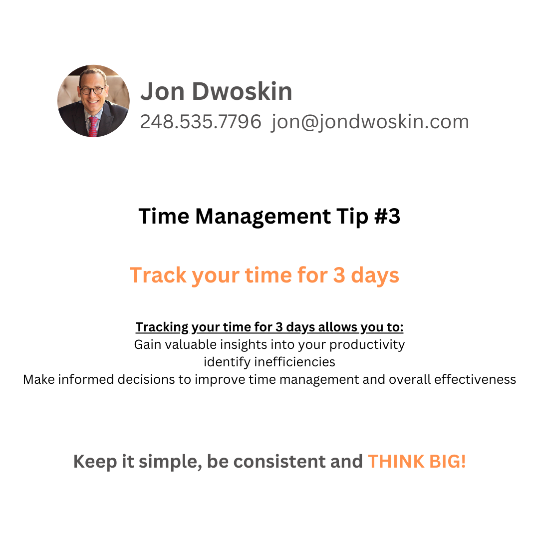 Time Management Tip: Track Your Time for 3 Days