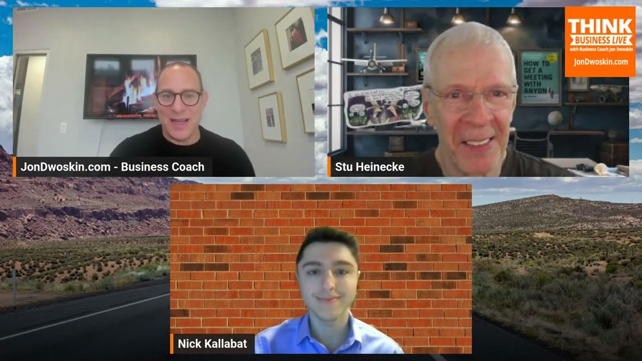THINK Business LIVE: Jon Dwoskin Talks with Stu Heinecke and Co-Host Nick Kallabat